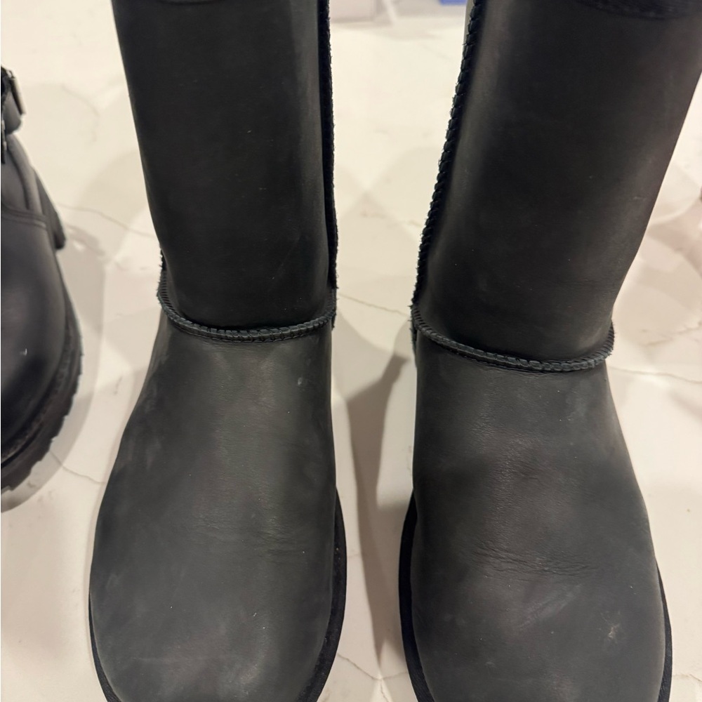 UGG Black Leather Boots